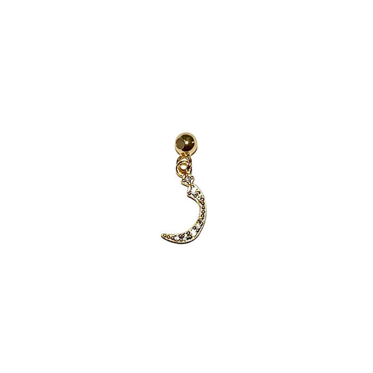 Elite Series Gold Pave Zaa Arabic Initial Charm (925, Vermeil)