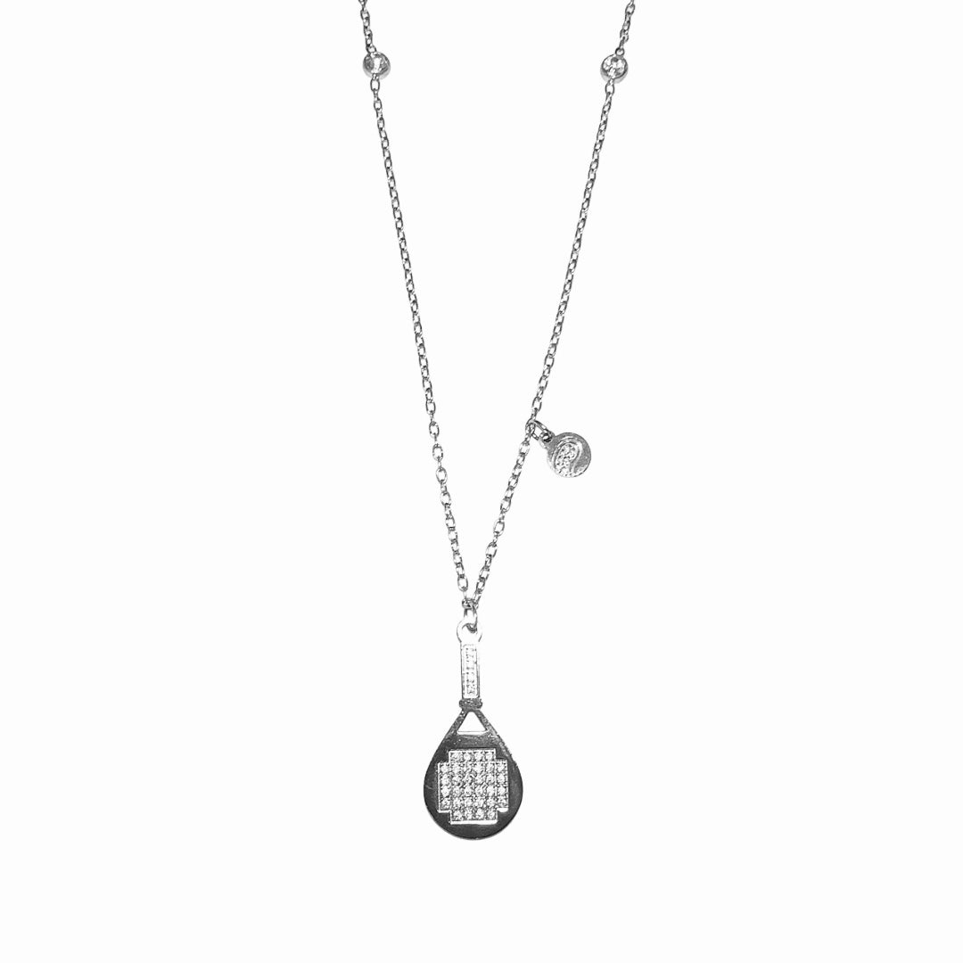 Silver Luxe Ball Charm Padel Necklace & Bracelet