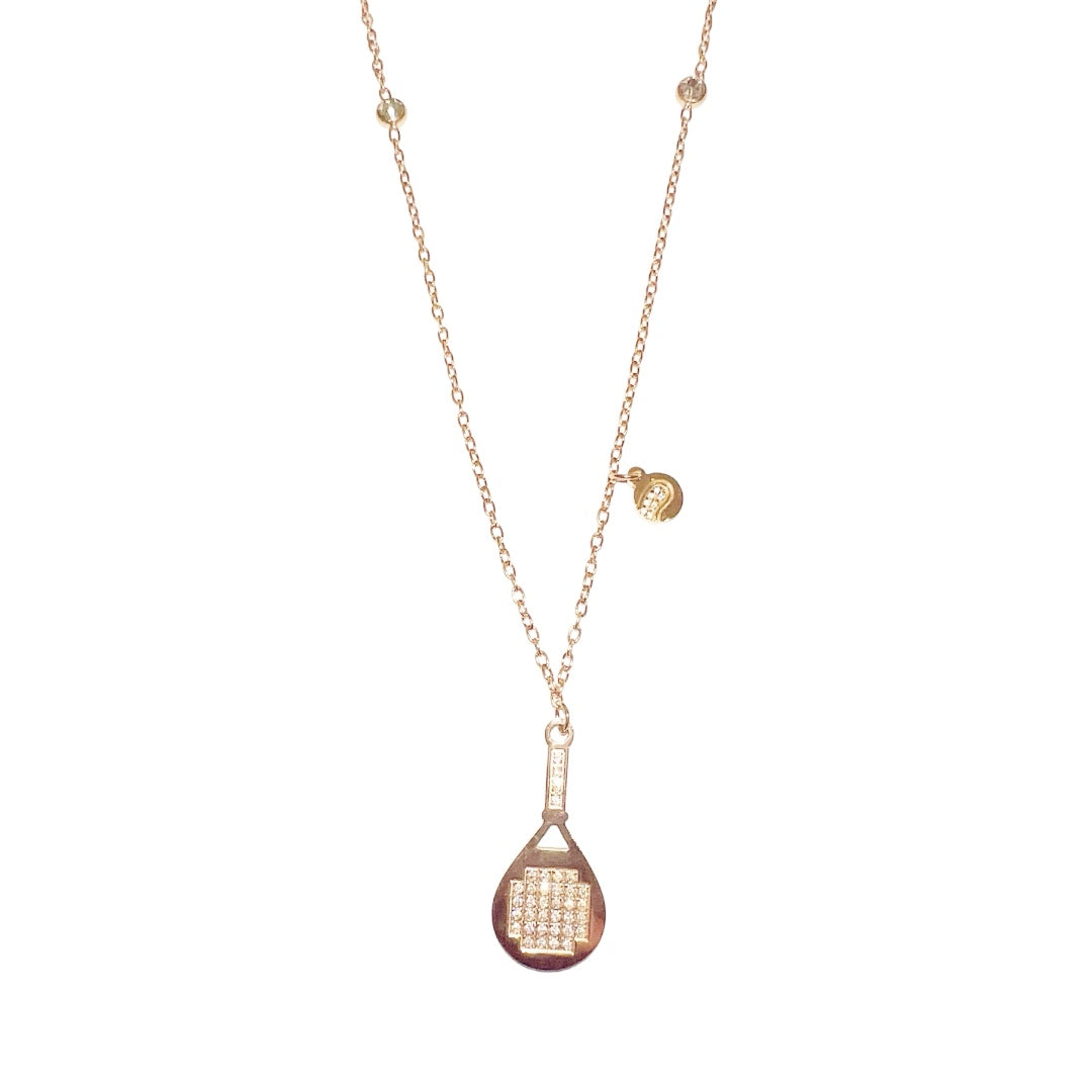 Rose Gold Luxe Ball Charm Padel Necklace & Bracelet