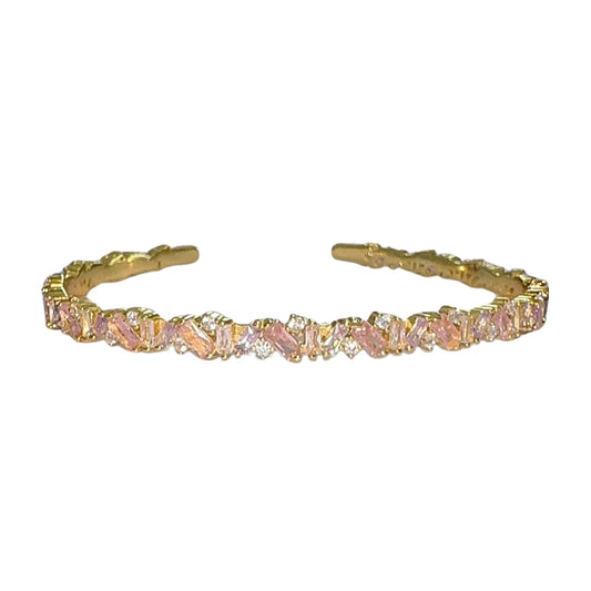 Gold Peach & Lavender Bon Bon Bangle (925, 18k Vermeil)