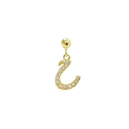 Elite Series Gold Haa Pave Initial Charm (925, 18k Vermeil)