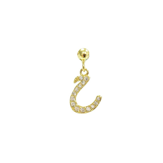 Elite Series Gold Haa Pave Initial Charm (925, 18k Vermeil)