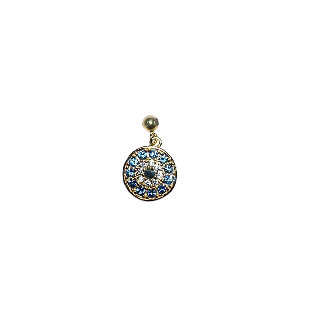Elite Series Gold Evil Eye Charm (925, 18k Vermeil, 10mm)