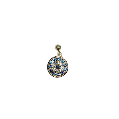 Elite Series Gold Evil Eye Charm (925, 18k Vermeil, 10mm)