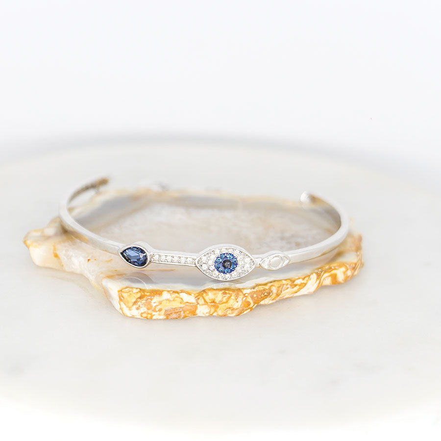 Glitter Evil Eye Bangle