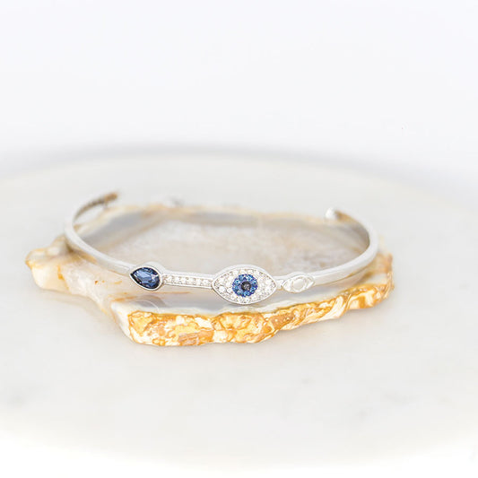 Glitter Evil Eye Bangle