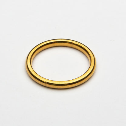 Gold Domed Satin Ring