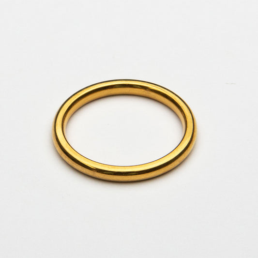 Gold Domed Satin Ring