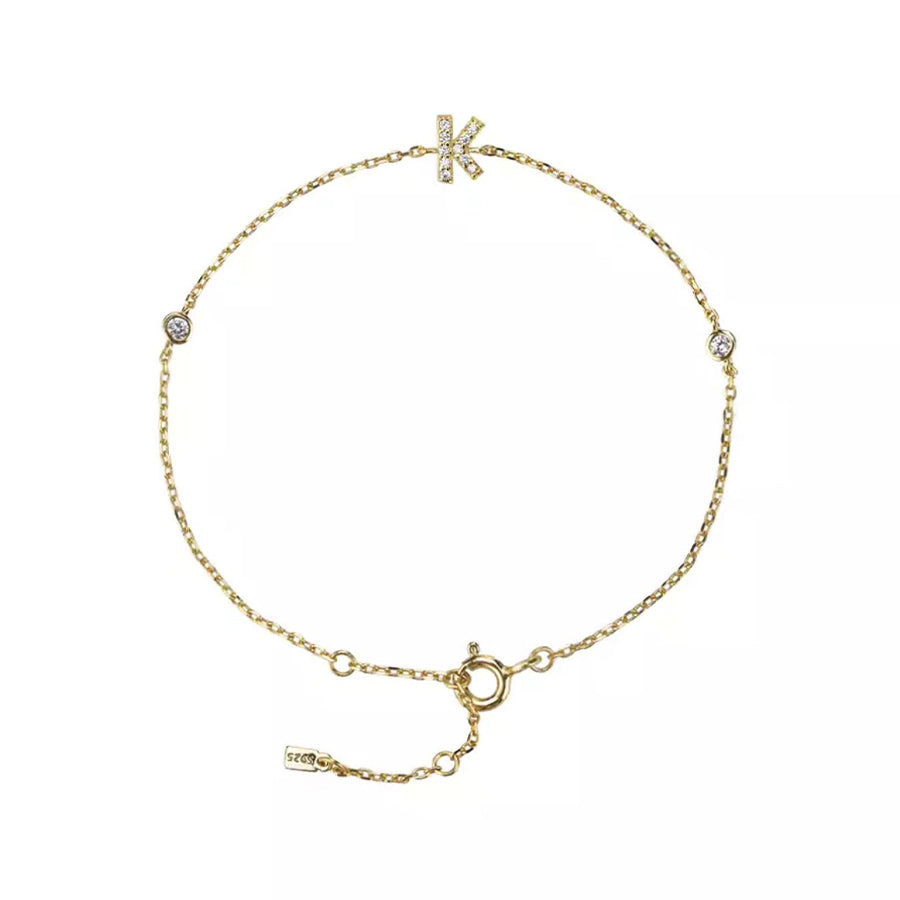 Gold Petite Initial Bracelet