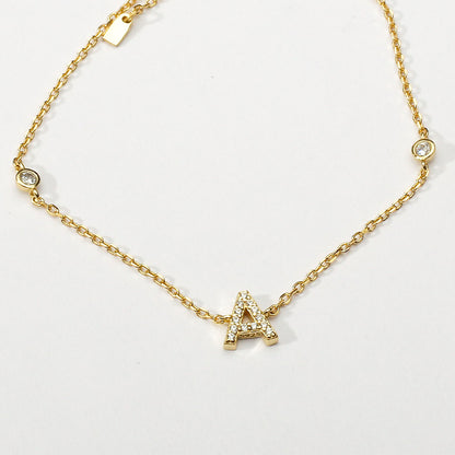 Gold Petite Initial Bracelet