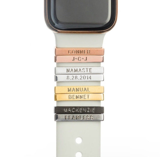 Personalised Engraved Satin Bar Watch Slider