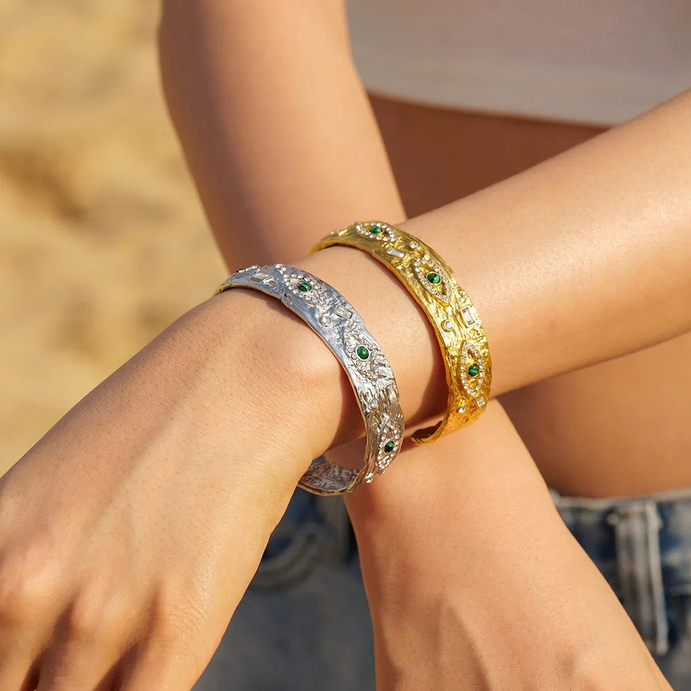 Gladiator Evil Eye Cuff (Stainless Steel)