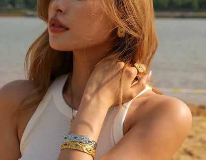 Gladiator Evil Eye Cuff (Stainless Steel)