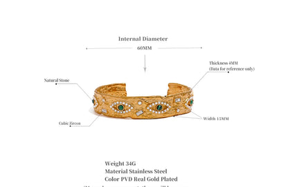 Gladiator Evil Eye Cuff (Stainless Steel)