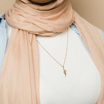 Mothers Love Calligraphy Ball Necklace (50cm)