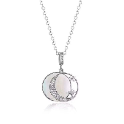 White Pearl Interstellar Necklace (925, 18k Vermeil Gold, Rose, Silver)