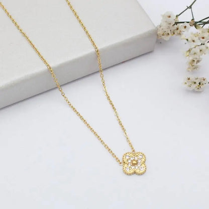 Double Sided Bling Queen Clover 3 Piece Set (Stainless Steel)