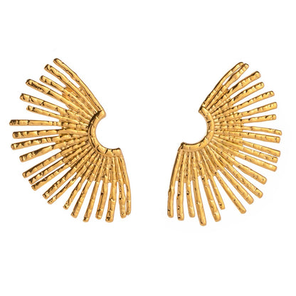 Gold SunRay Burst Earring