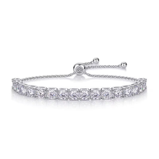 Silver Weekender Moissanite Tennis Bracelet (925, Vermeil)