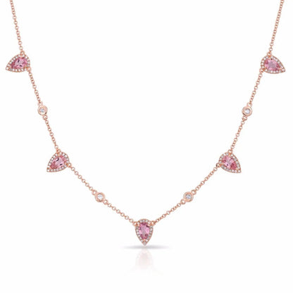 Candy Blush Necklace (Rose & Pink Mix Metal)