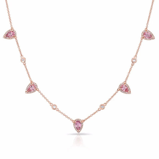 Candy Blush Necklace (Rose & Pink Mix Metal)