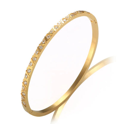 Gold Aztec Waterproof Bangle (Stainless Steel)