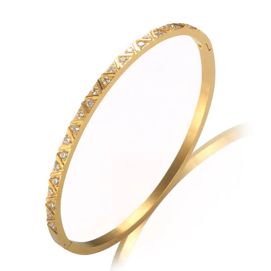 Gold Aztec Waterproof Bangle (Stainless Steel)