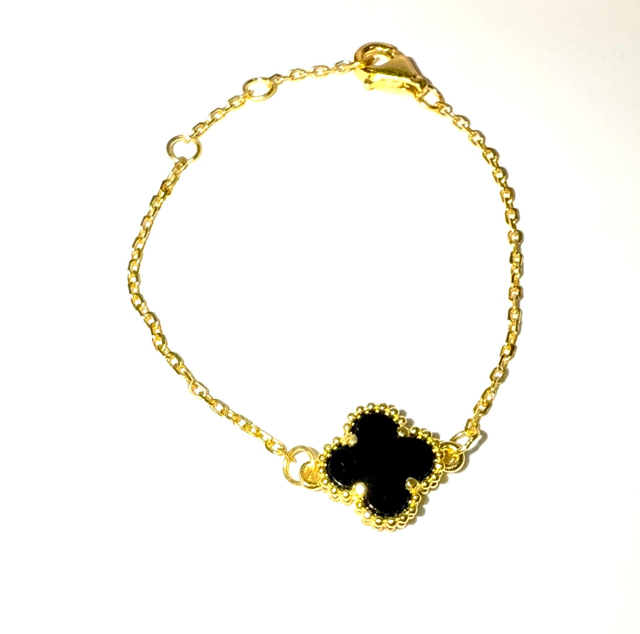 Gold Baby Clover Bracelet (925, Vermeil)