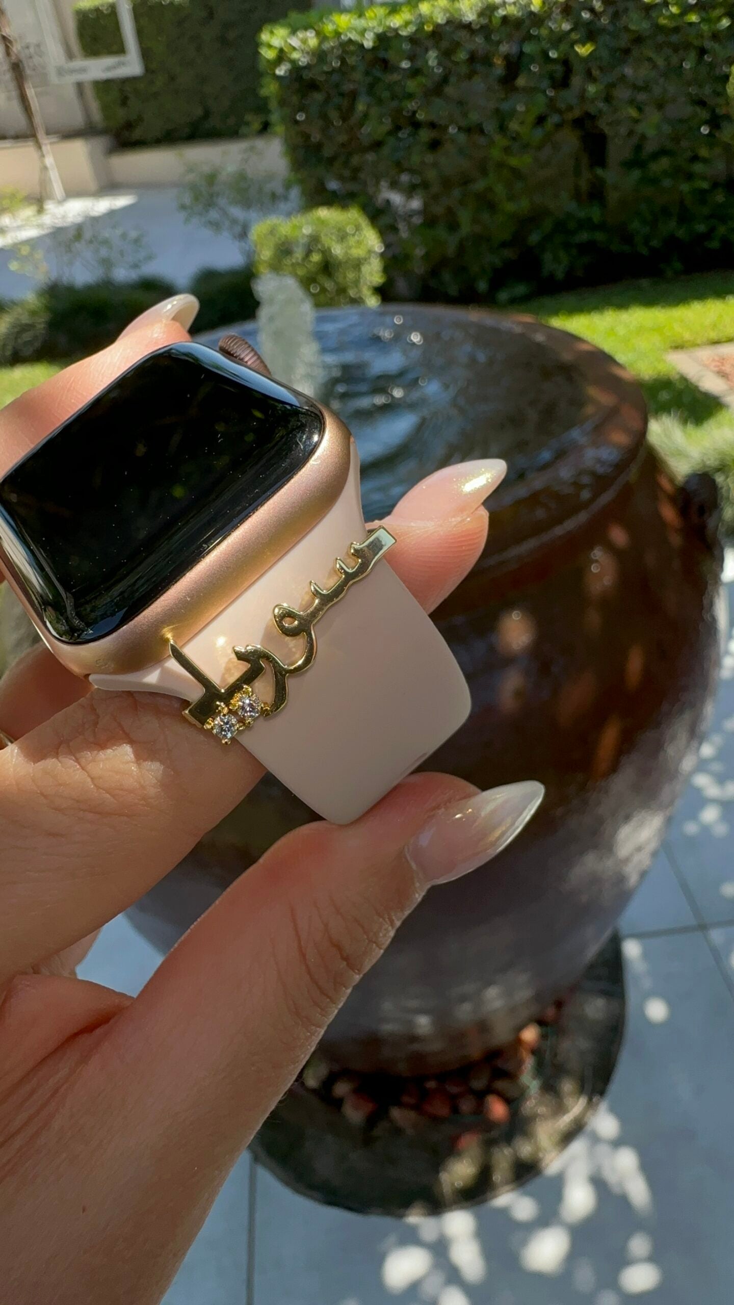 Personalised Luxe Arabic Apple Watch Slider Clip (Gold, Silver, Rose)