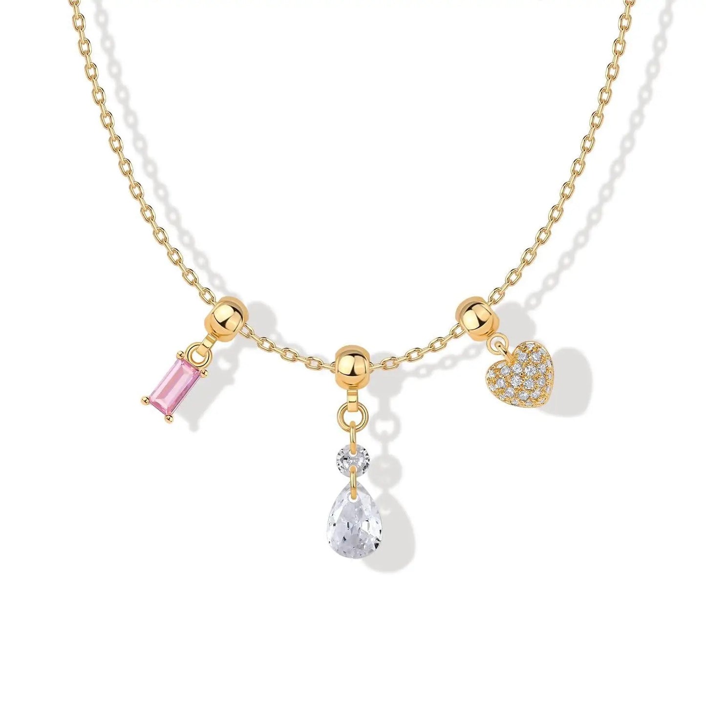 Ready To Wear Pink Love Sparkle Necklace