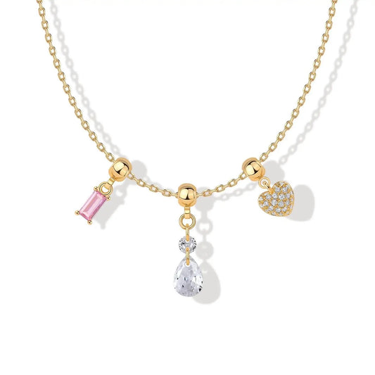 Ready To Wear Pink Love Sparkle Necklace