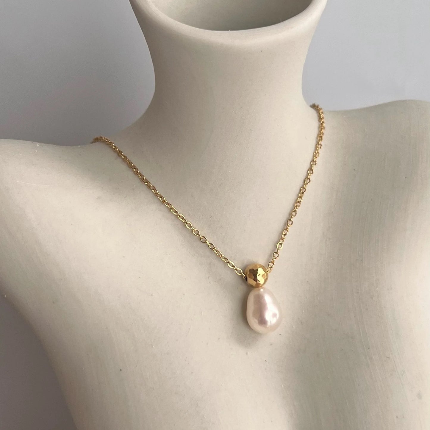 Gold Shelley Anne Pearl Necklace Set