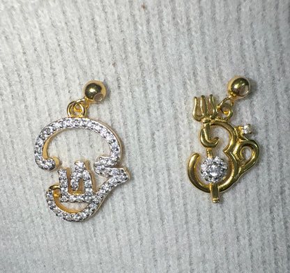 Elite Series Gold Tamil Pave NSCD Charm (925, 18k Gold Vermeil)