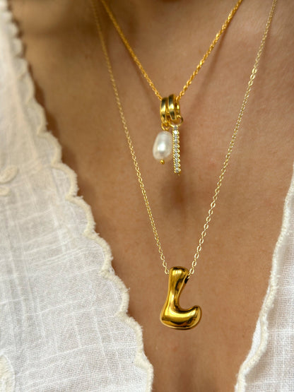 Gold Silky Smooth Bubble Necklace (Stainless Steel)