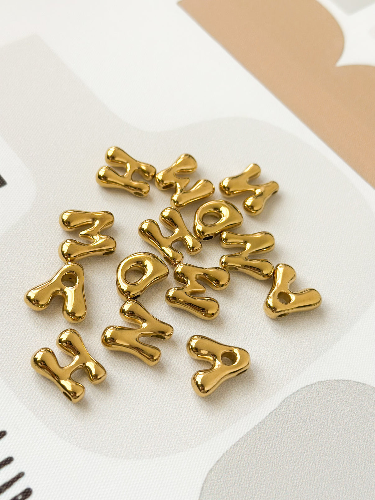 Gold Silky Smooth Bubble Necklace (Stainless Steel)
