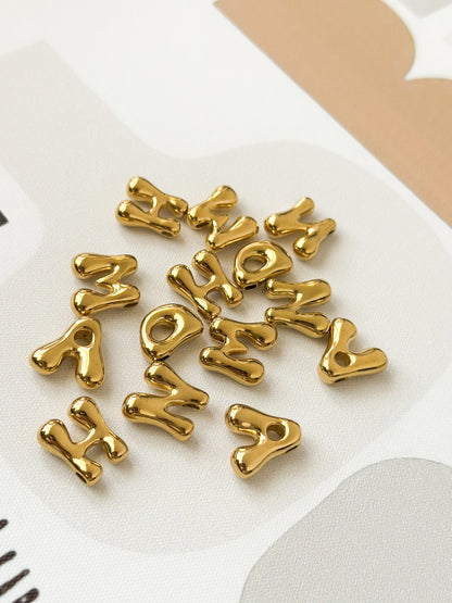 Gold Silky Smooth Bubble Necklace (Stainless Steel)