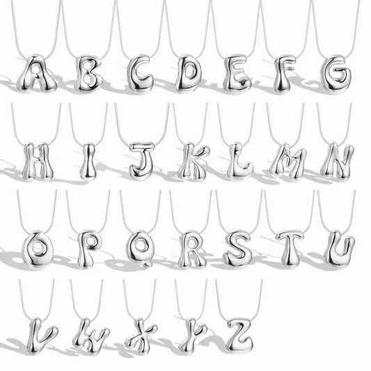 Silver Silky Smooth Bubble Necklace (Stainless Steel)