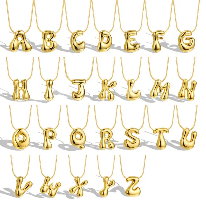 Gold Silky Smooth Bubble Necklace (Stainless Steel)