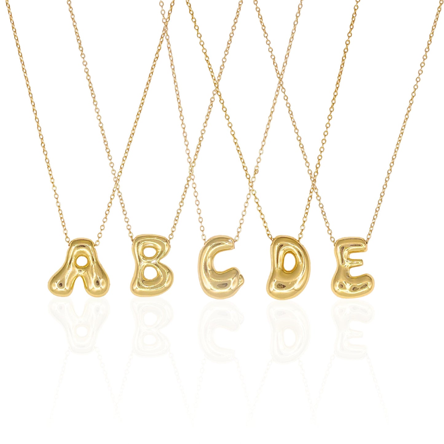 Gold Silky Smooth Bubble Necklace (Stainless Steel)