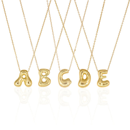 Gold Silky Smooth Bubble Necklace (Stainless Steel)