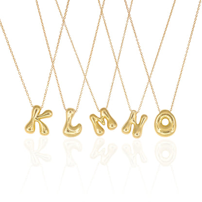 Gold Silky Smooth Bubble Necklace (Stainless Steel)