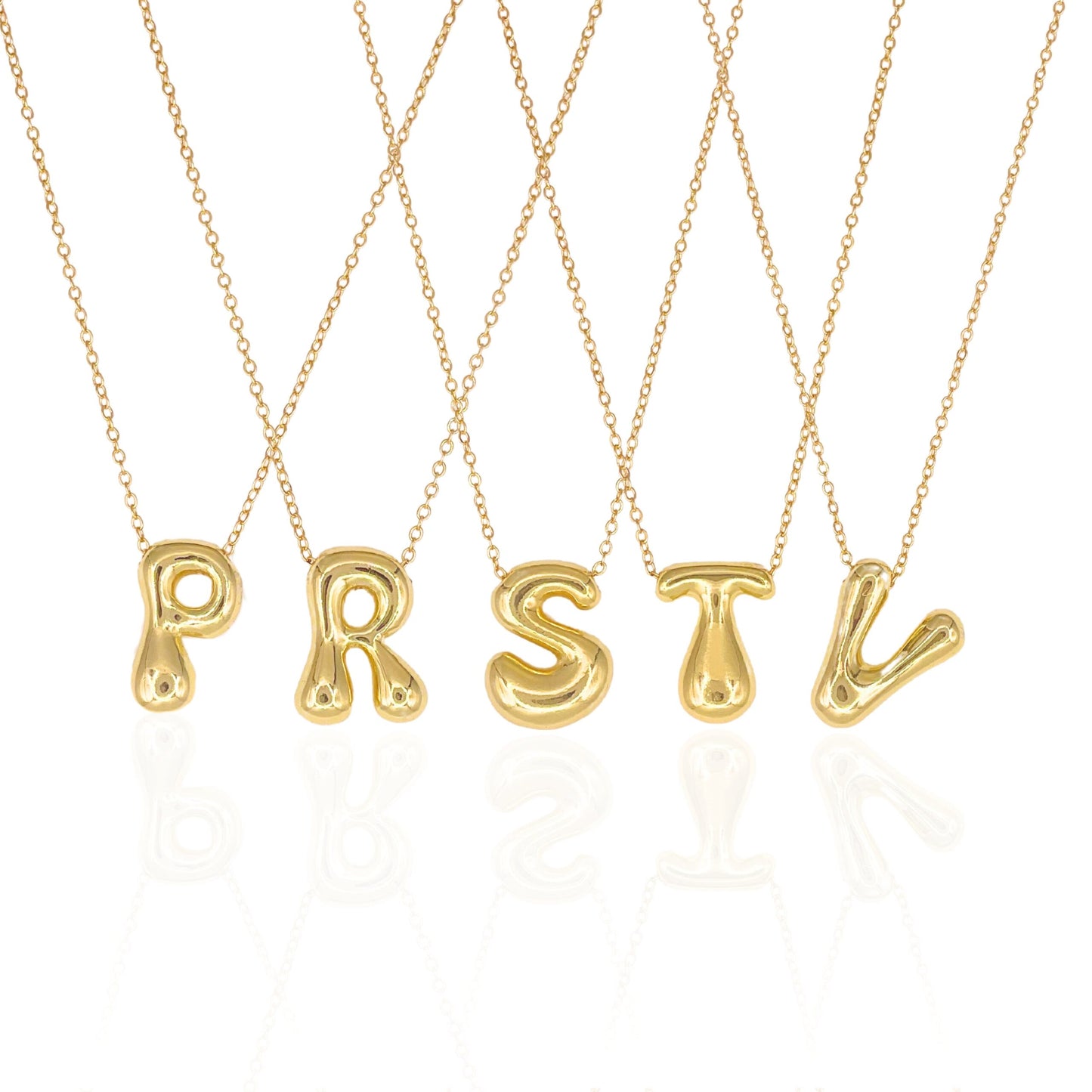 Gold Silky Smooth Bubble Necklace (Stainless Steel)