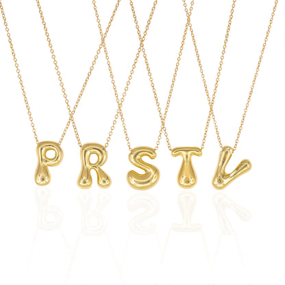 Gold Silky Smooth Bubble Necklace (Stainless Steel)