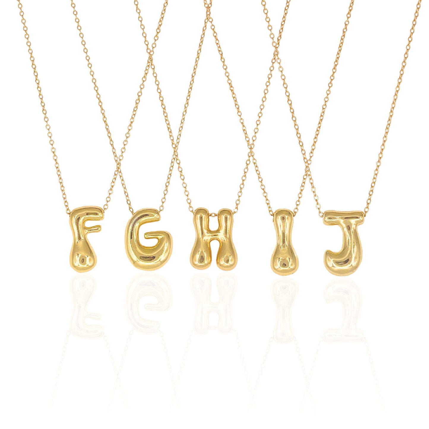 Gold Silky Smooth Bubble Necklace (Stainless Steel)