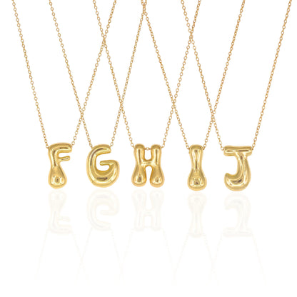 Gold Silky Smooth Bubble Necklace (Stainless Steel)