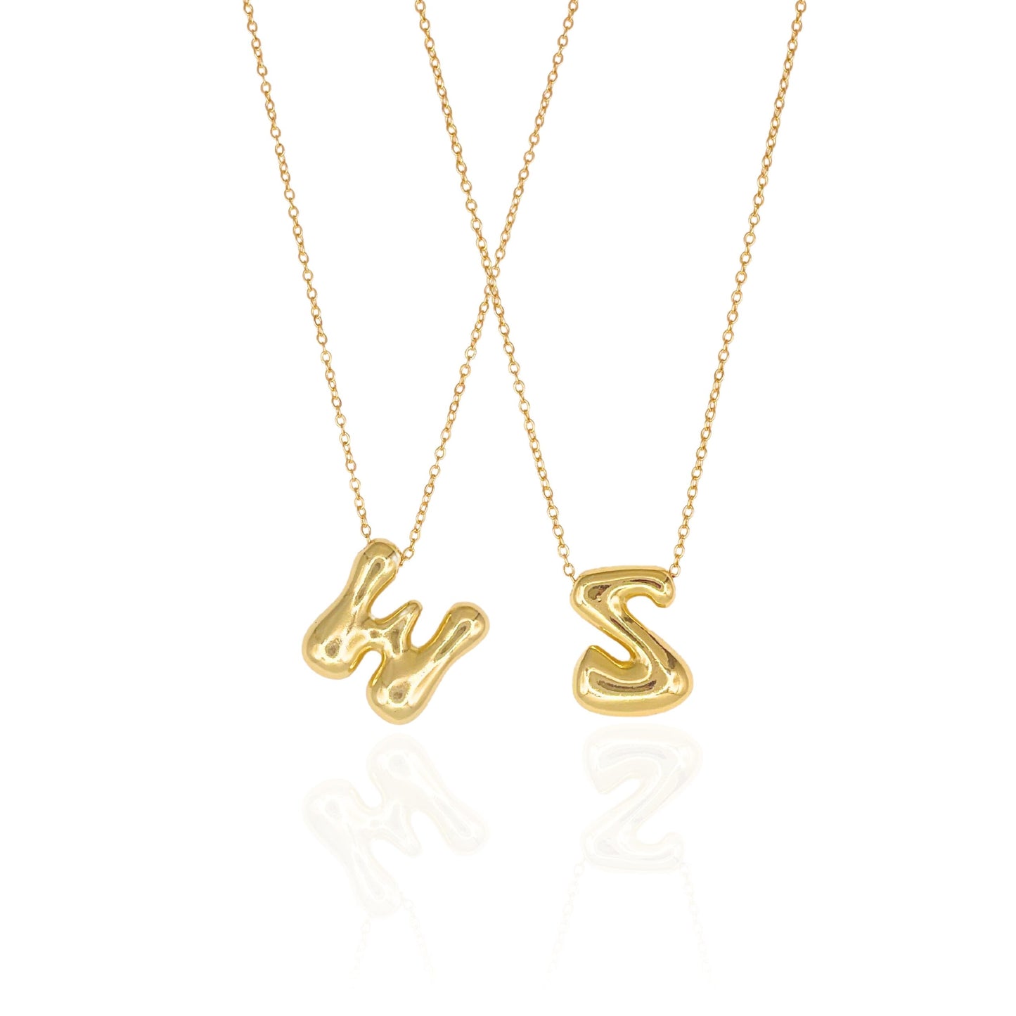 Gold Silky Smooth Bubble Necklace (Stainless Steel)