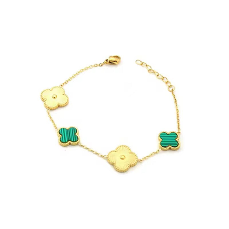 Green & Gold Clover Ella Set (Stainless Steel)