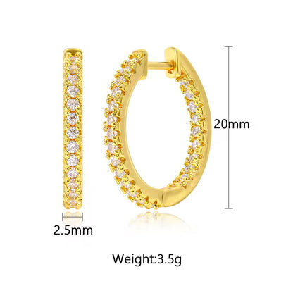 Gold Pave Hoop