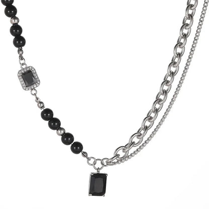 Rockstar Ebony Necklace (Stainless Steel)