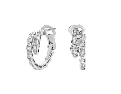 Silver Serpentine Hoop Earring (925)